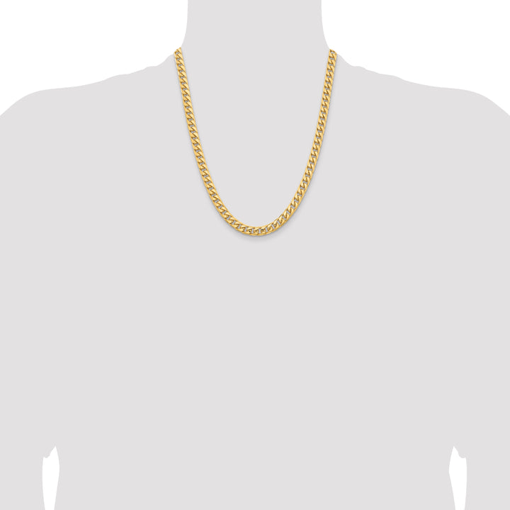 14k 6.75mm Solid Miami Cuban Chain