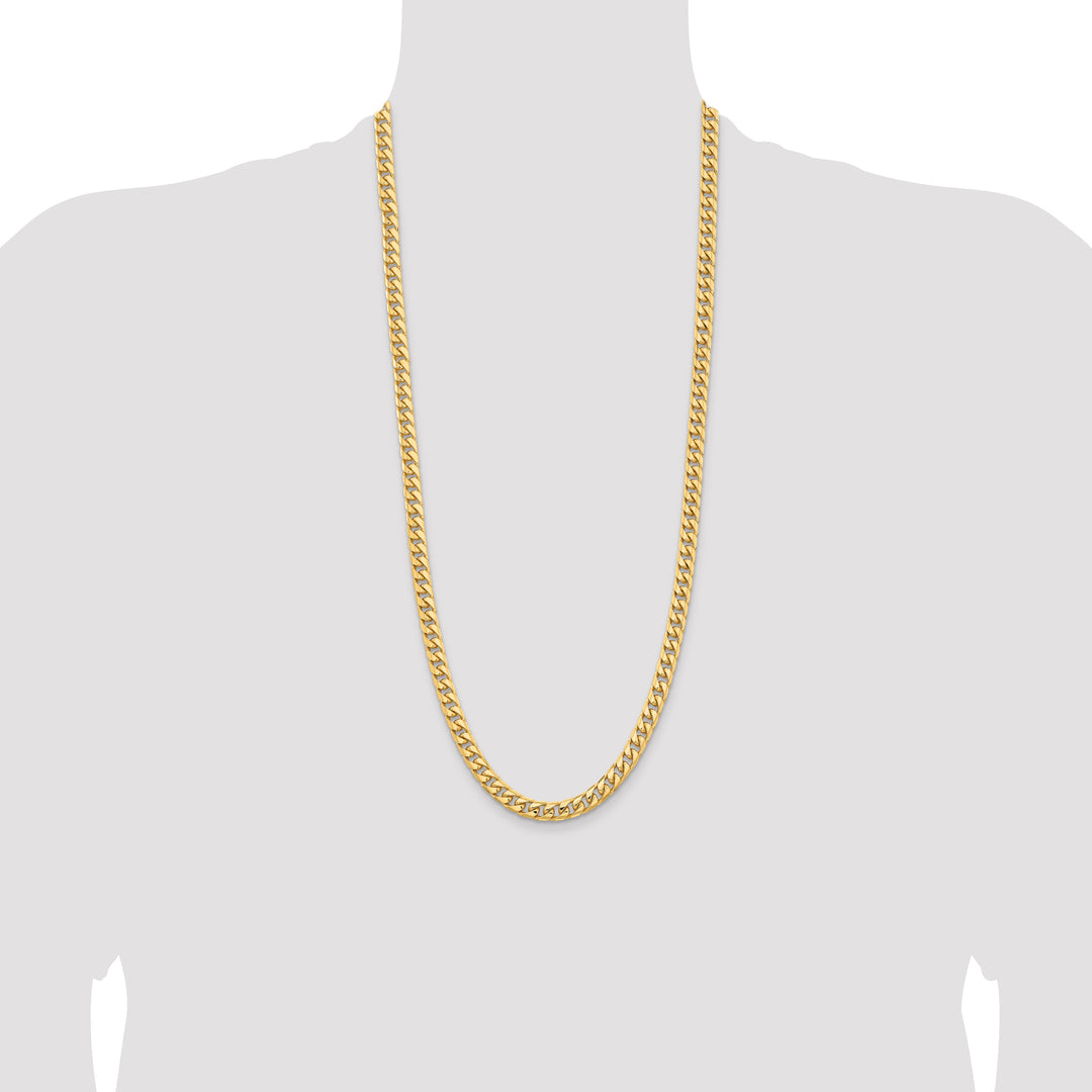 14k 6.75mm Solid Miami Cuban Chain