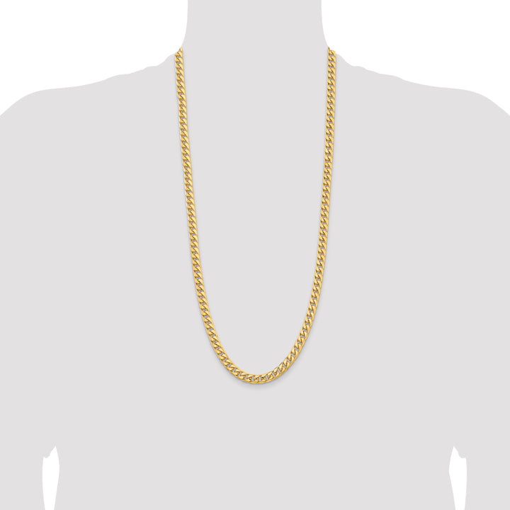 14k 6.75mm Solid Miami Cuban Chain