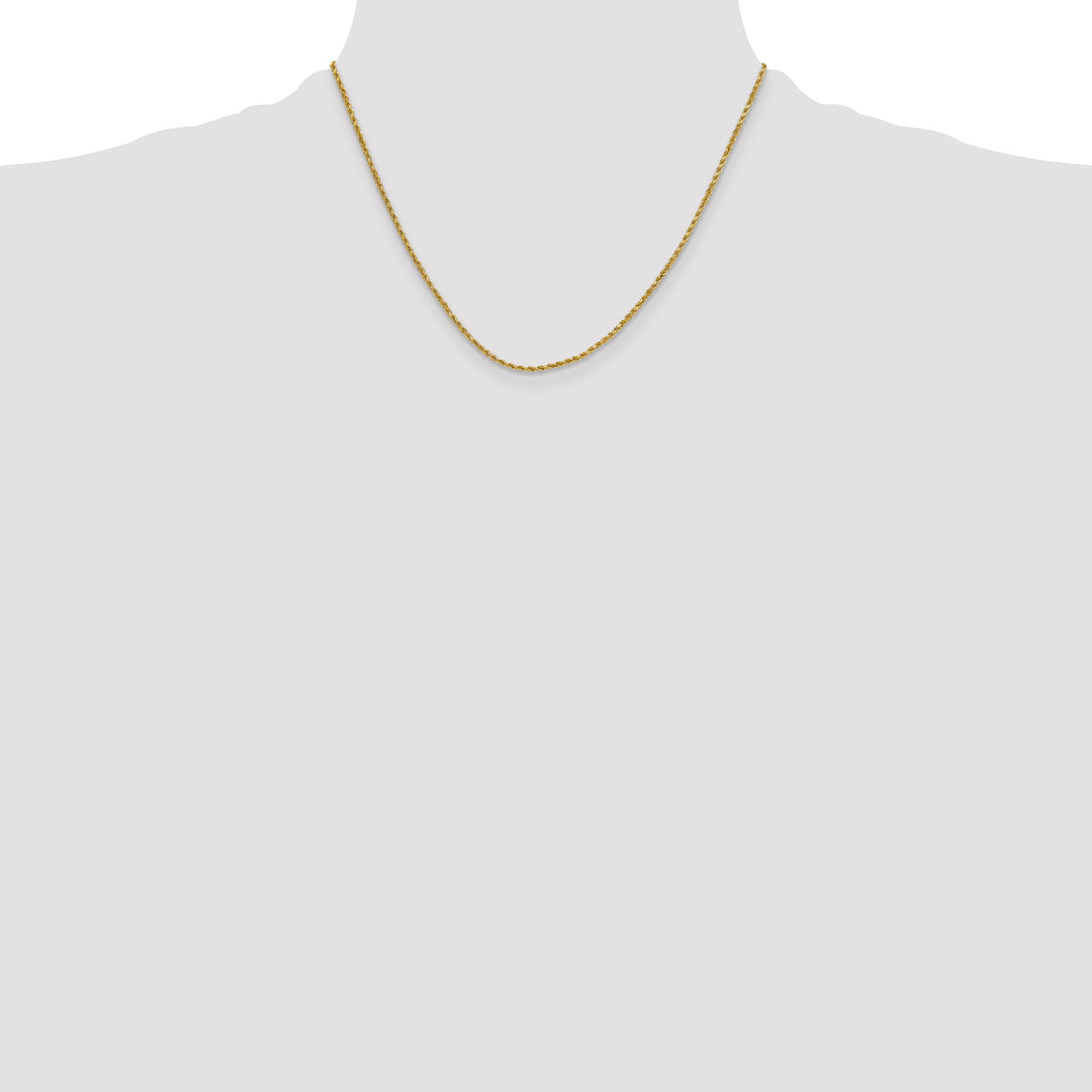 14k 2.0mm Semi-solid D/C Rope Chain