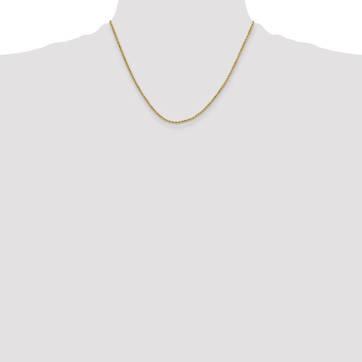 14k 2.0mm Semi-solid D/C Rope Chain