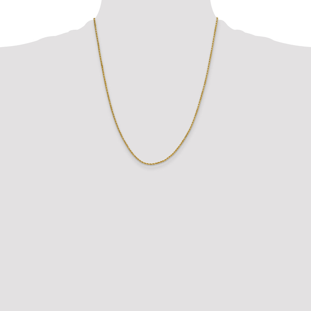 14k 2.0mm Semi-solid D/C Rope Chain