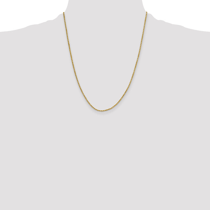 14k 2.0mm Semi-solid D/C Rope Chain