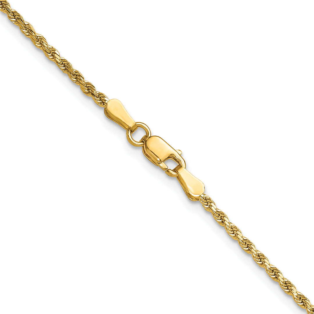 14k 2.0mm Semi-solid D/C Rope Chain
