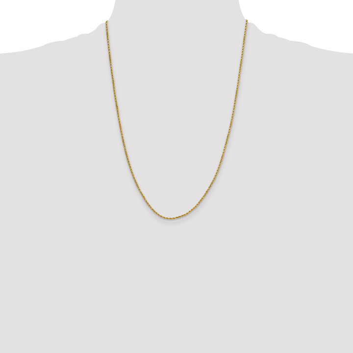 14k 2.0mm Semi-solid D/C Rope Chain