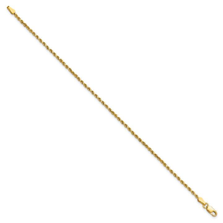 14k 2.0mm Semi-solid D/C Rope Chain