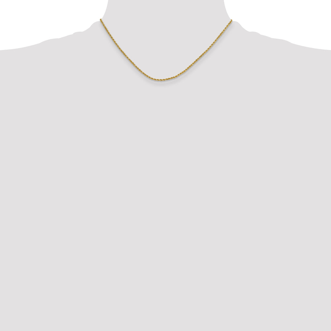 14k 2mm Semi-solid D/C Rope Chain