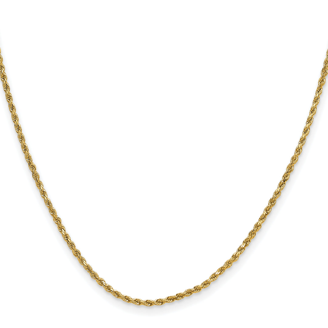 14k 2mm Semi-solid D/C Rope Chain