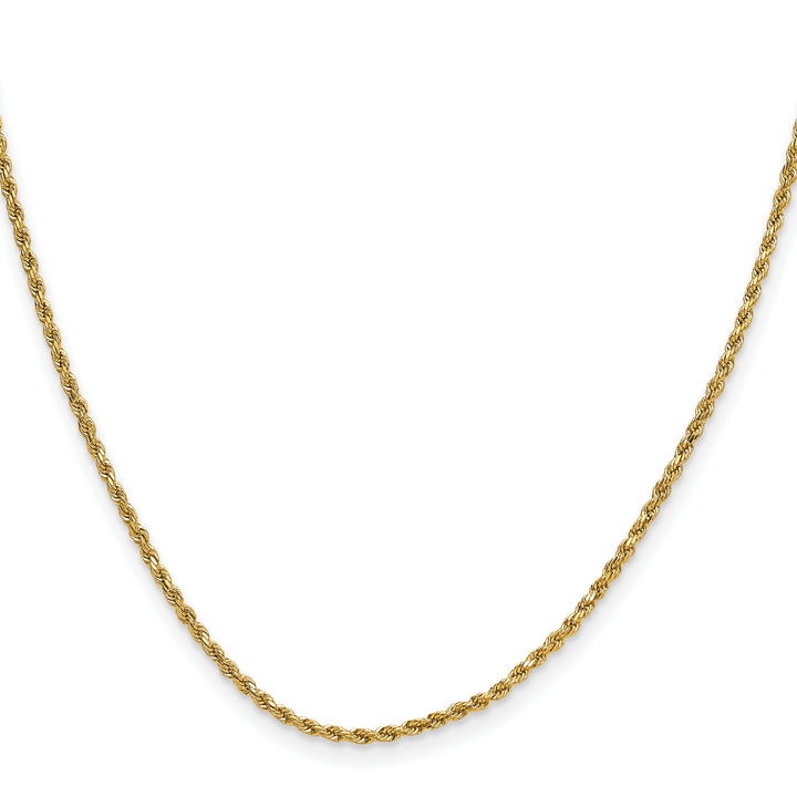14k 2mm Semi-solid D/C Rope Chain