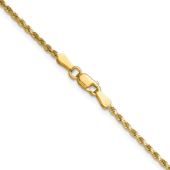 14k 2mm Semi-solid D/C Rope Chain