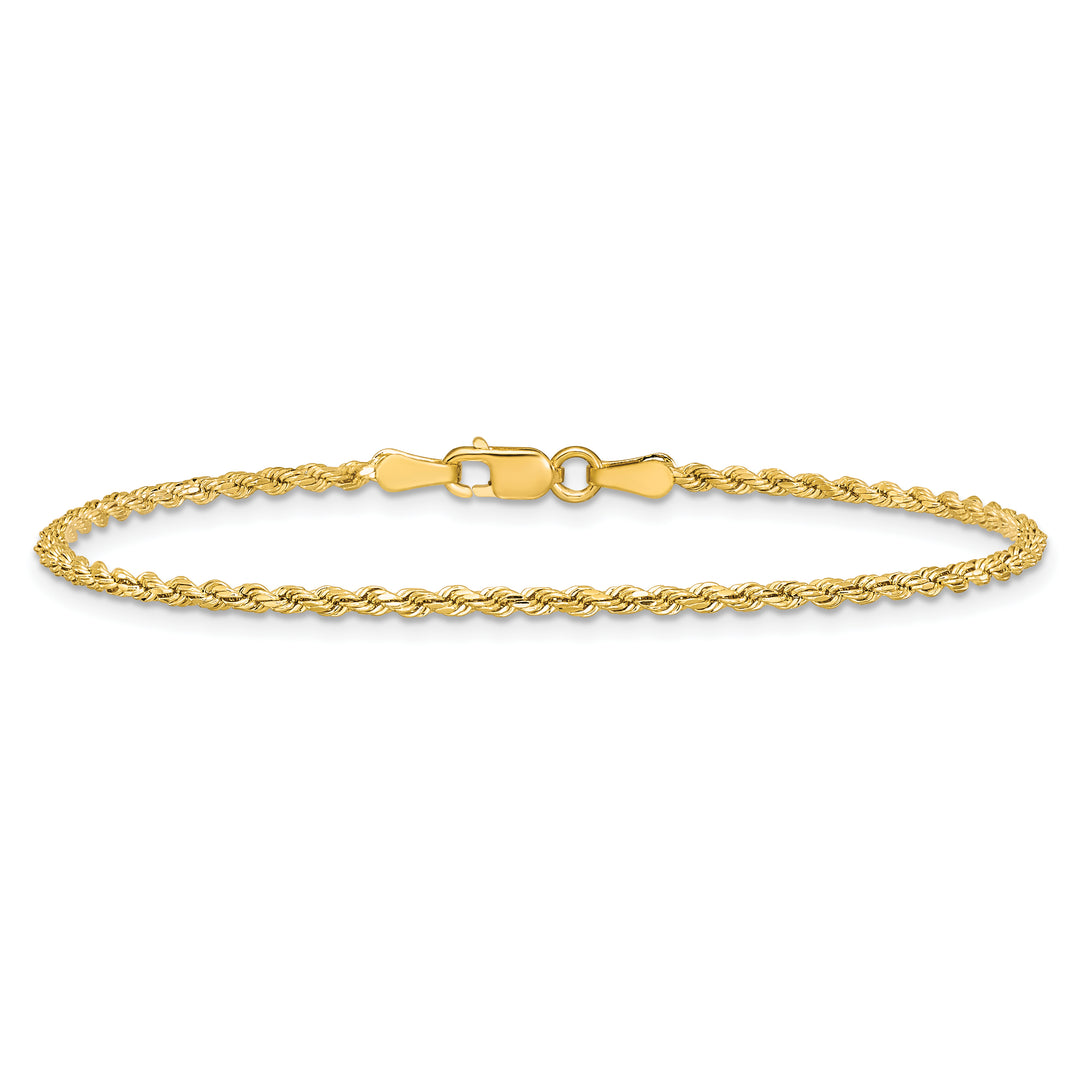 14k 2mm Semi-solid D/C Rope Chain