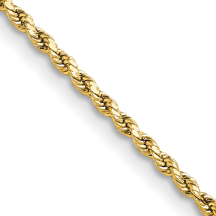 14k 2mm Semi-solid D/C Rope Chain