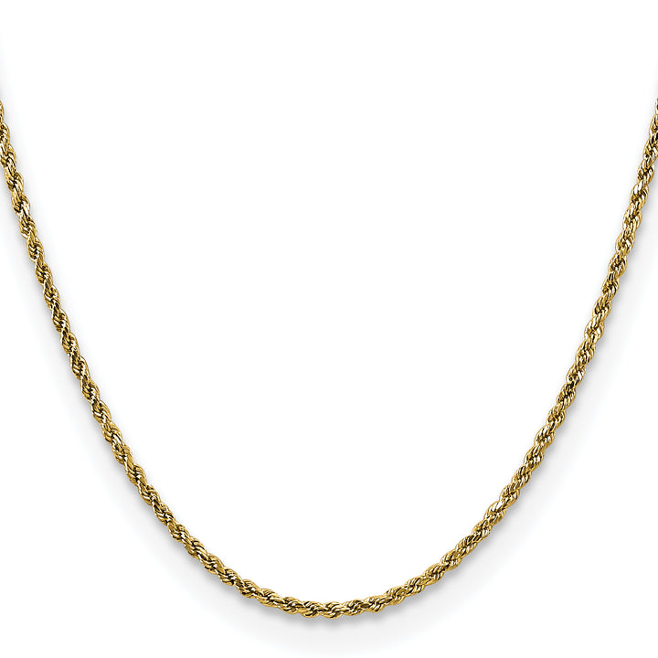 14k 2.25mm Semi-solid D/C Rope Chain