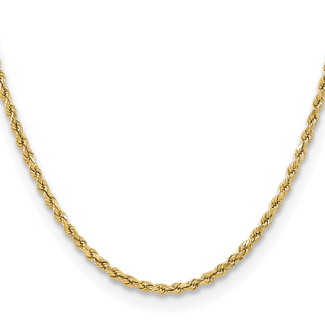 14k 3.0mm Semi-solid D/C Rope Chain