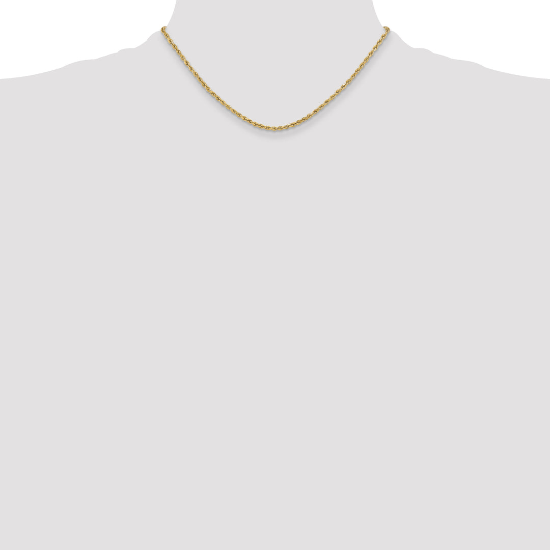 14k 3.0mm Semi-solid D/C Rope Chain