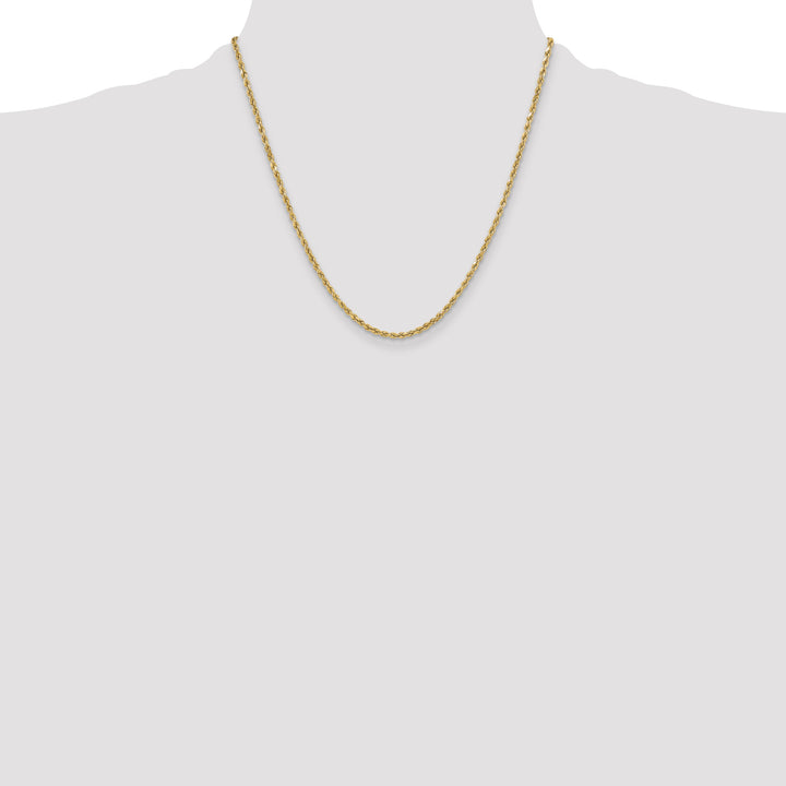 14k 3.0mm Semi-solid D/C Rope Chain
