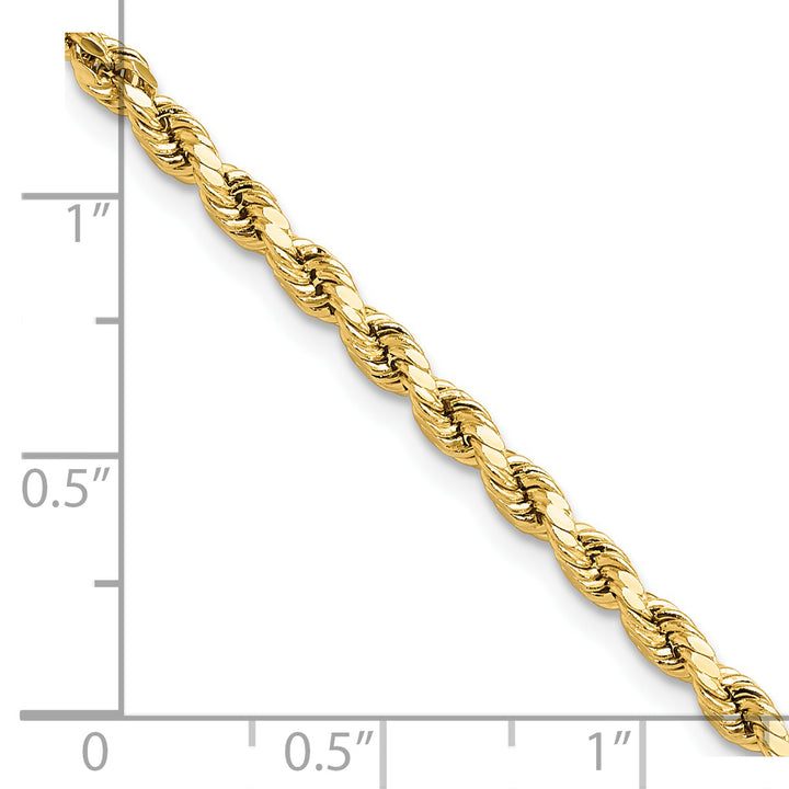 14k 3.0mm Semi-solid D/C Rope Chain
