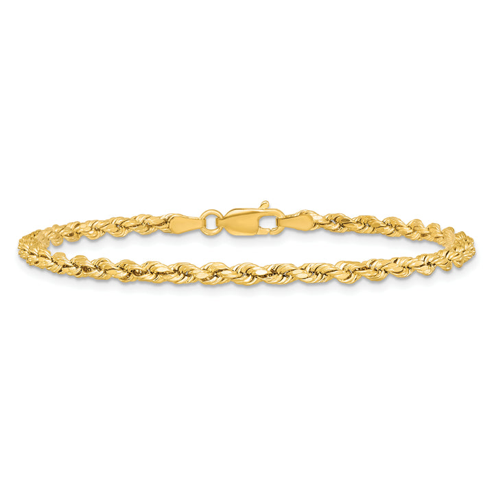 14k 3mm Semi-solid D/C Rope Chain