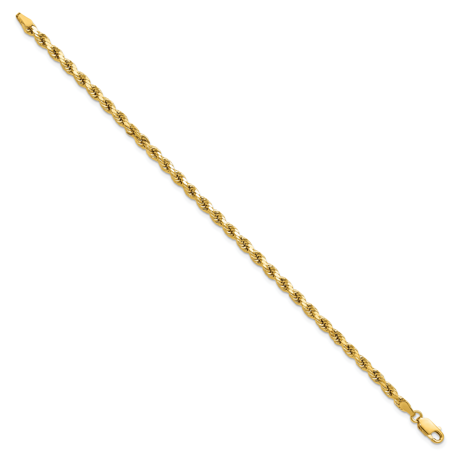 14k 3.5mm Semi-solid D/C Rope Chain