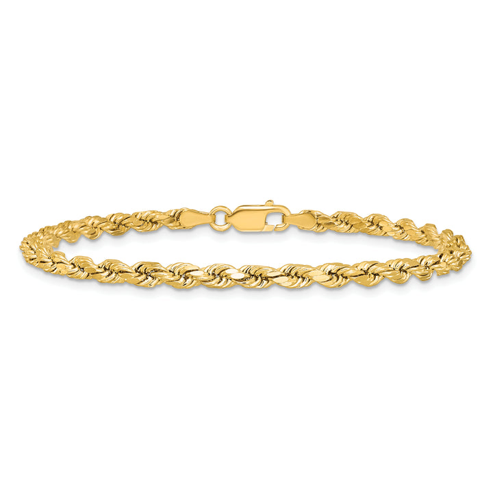 14k 3.5mm Semi-solid D/C Rope Chain