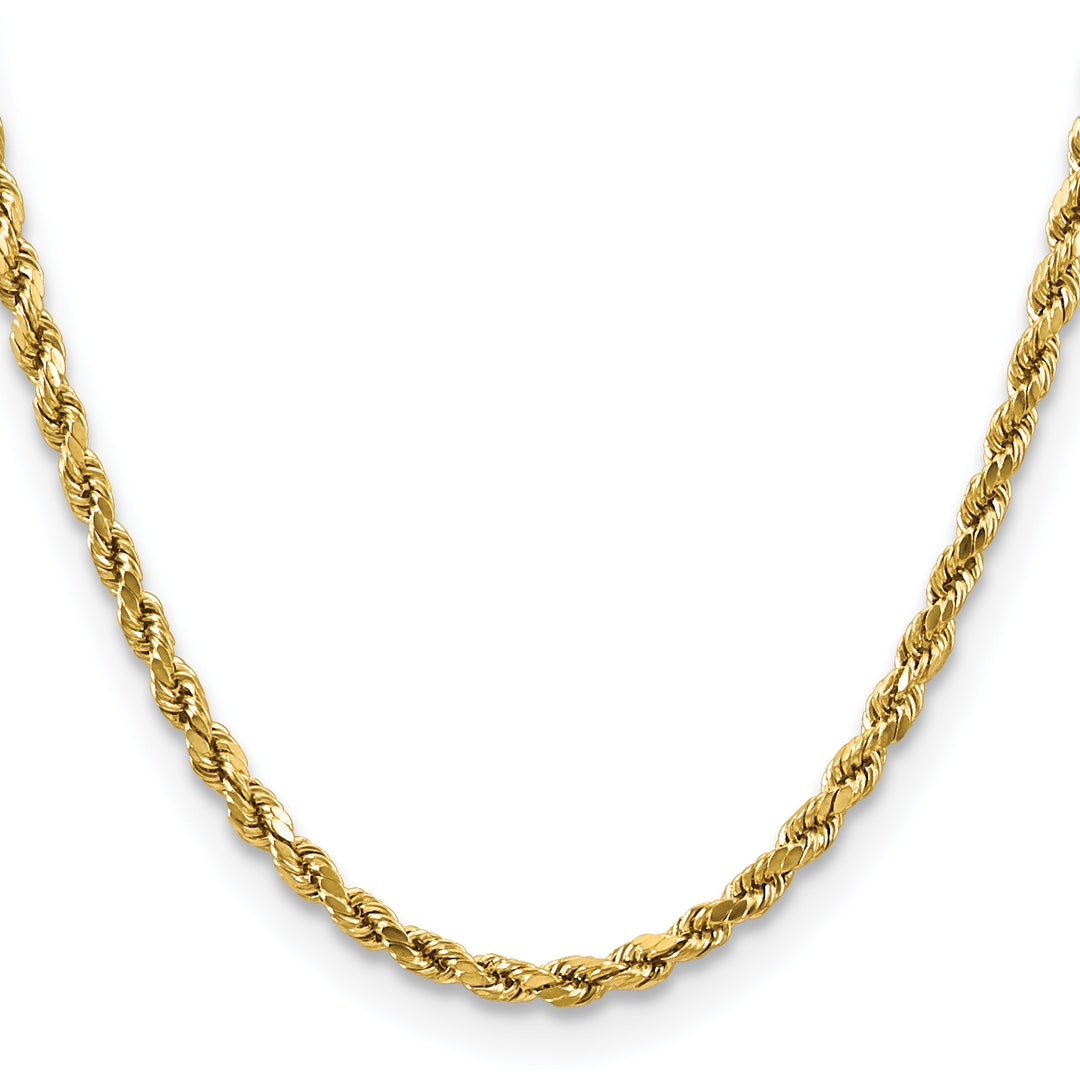 14k 4.0mm Semi-solid D/C Rope Chain