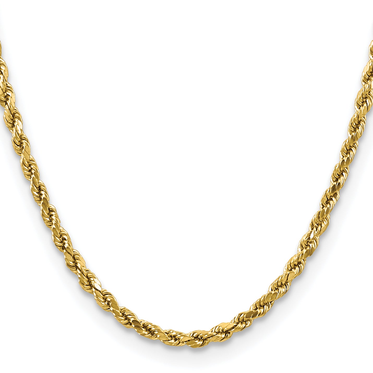 14k 4.0mm Semi-solid D/C Rope Chain