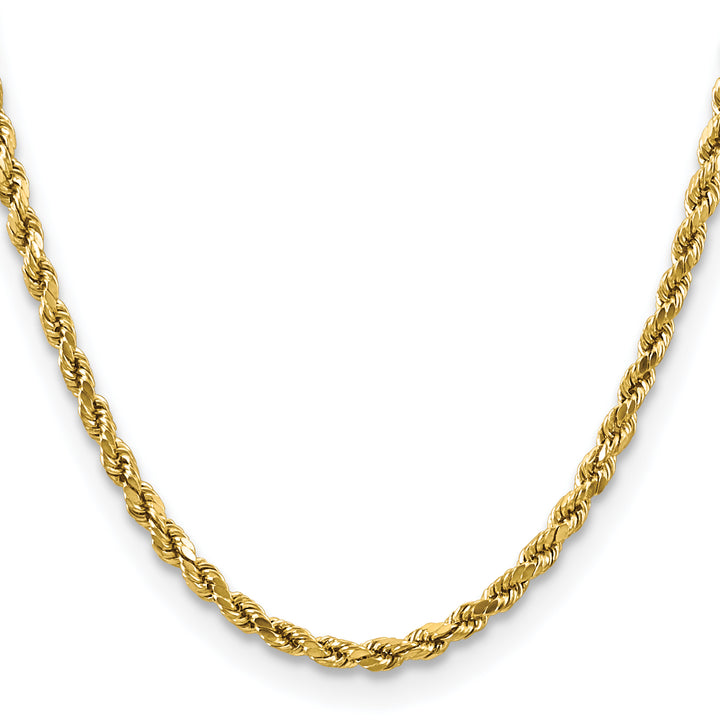 14k 4.0mm Semi-solid D/C Rope Chain