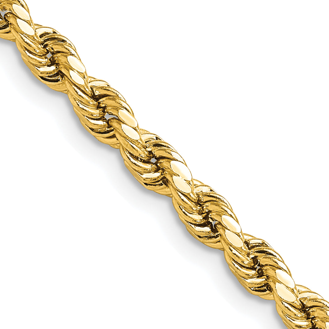 14k 4.0mm Semi-solid D/C Rope Chain