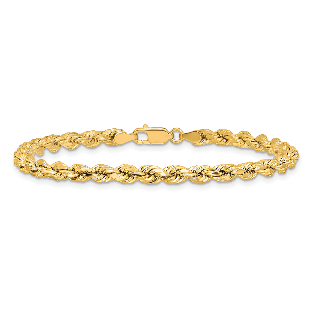 14k 4.0mm Semi-solid D/C Rope Chain