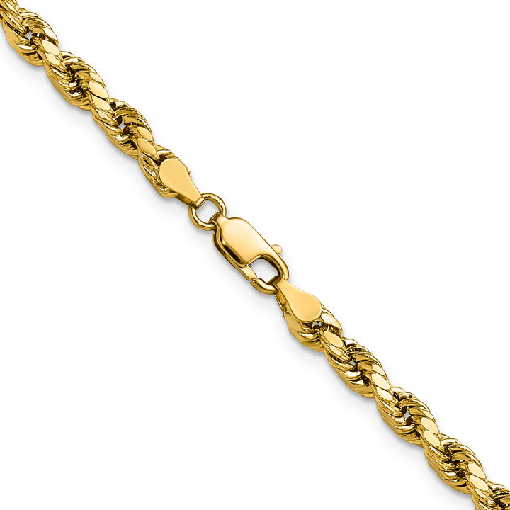 14k 4mm Semi-solid D/C Rope Chain