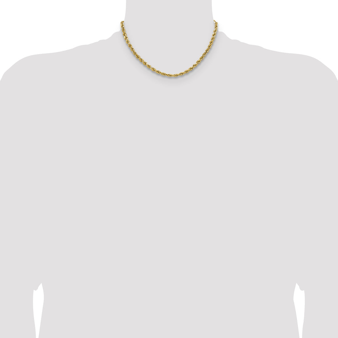 14k 4.9mm Semi-solid D/C Rope Chain