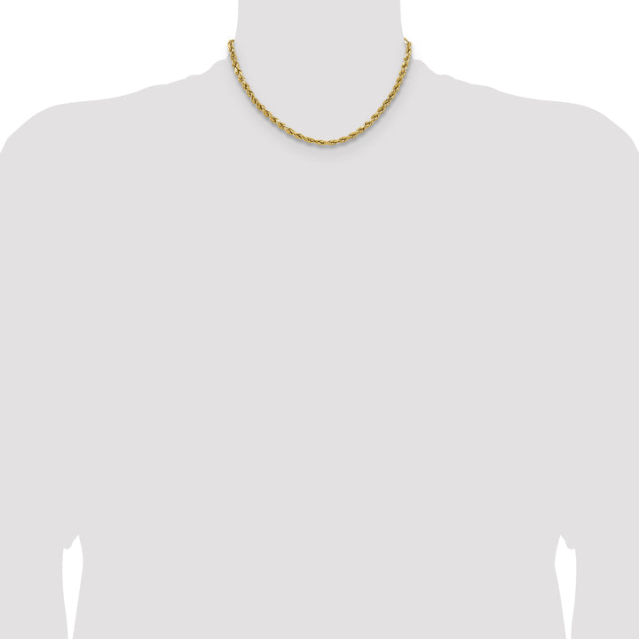14k 4.9mm Semi-solid D/C Rope Chain
