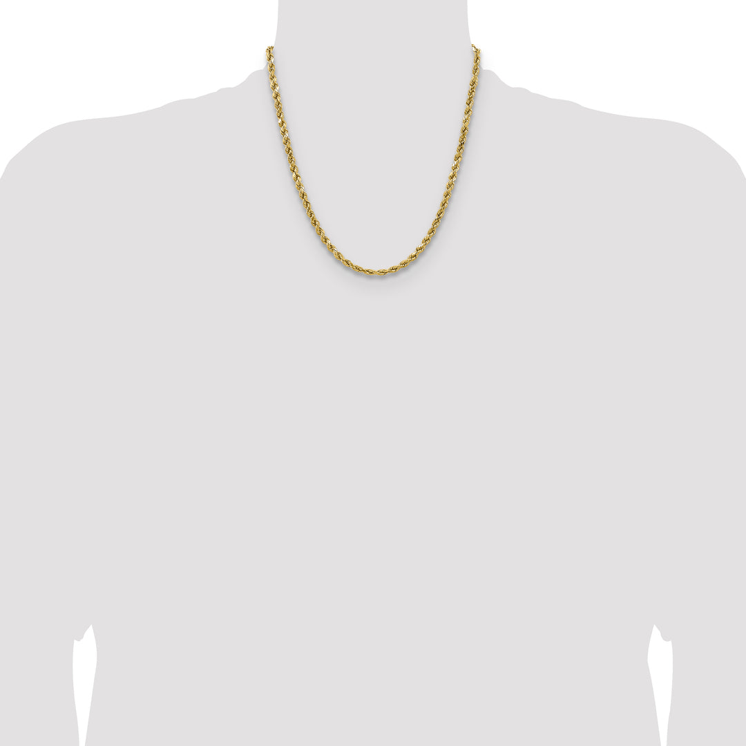 14k 4.9mm Semi-solid D/C Rope Chain