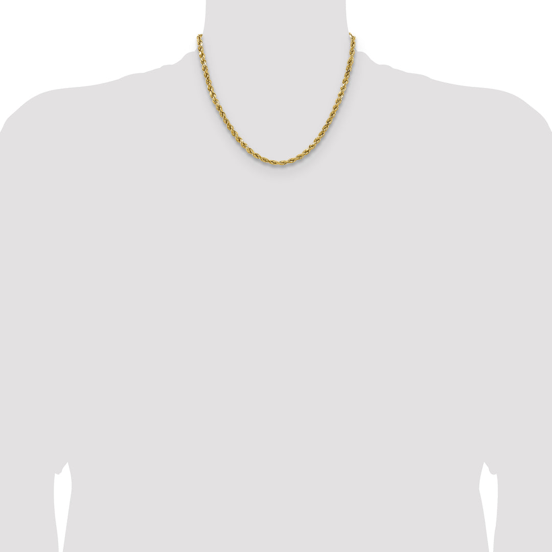 14k 4.9mm Semi-solid D/C Rope Chain