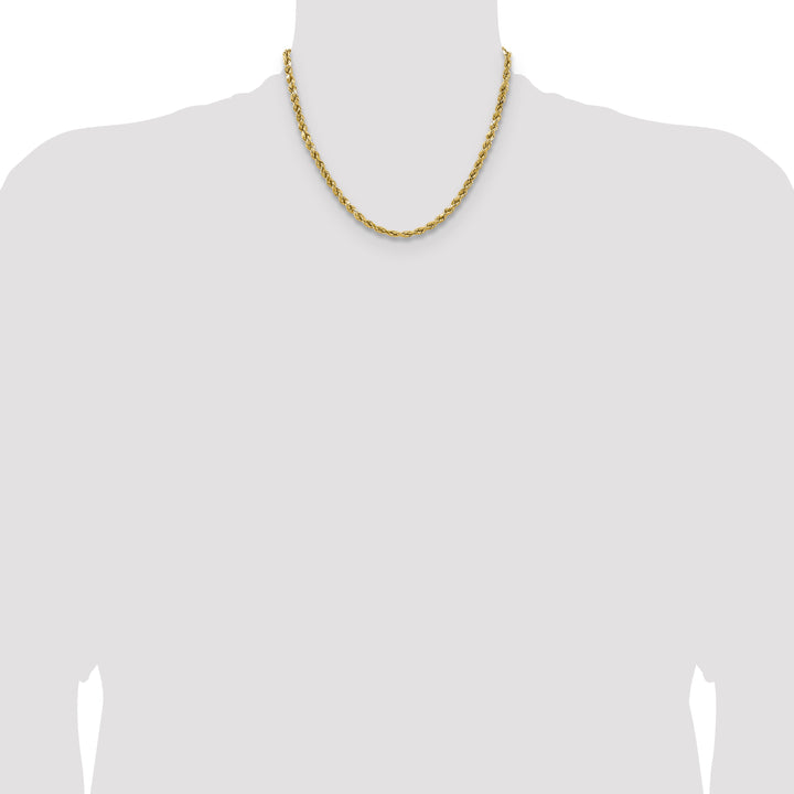 14k 4.9mm Semi-solid D/C Rope Chain