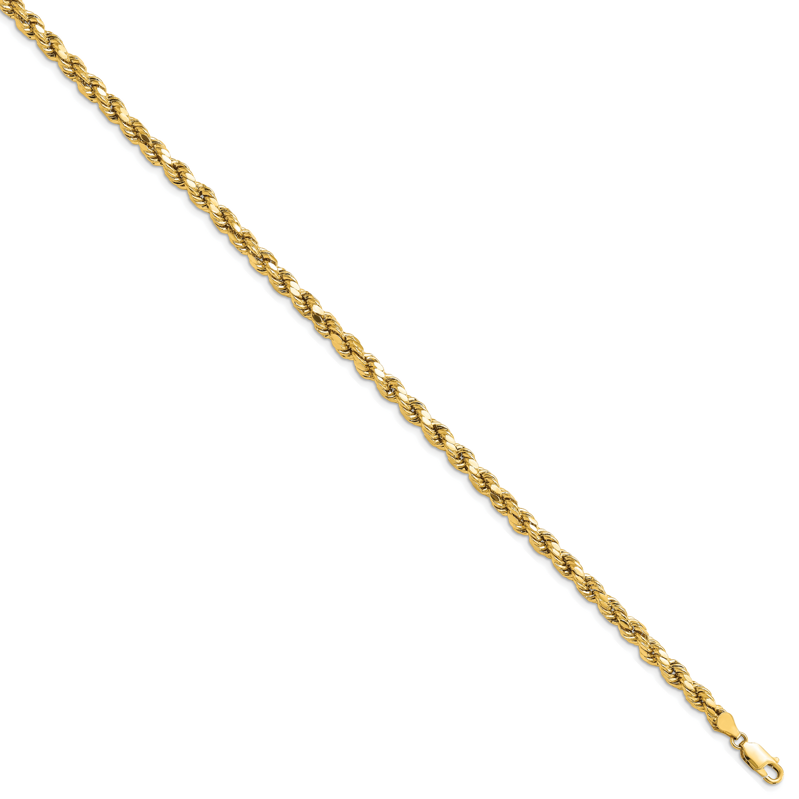 14k 4.9mm Semi-solid D/C Rope Chain