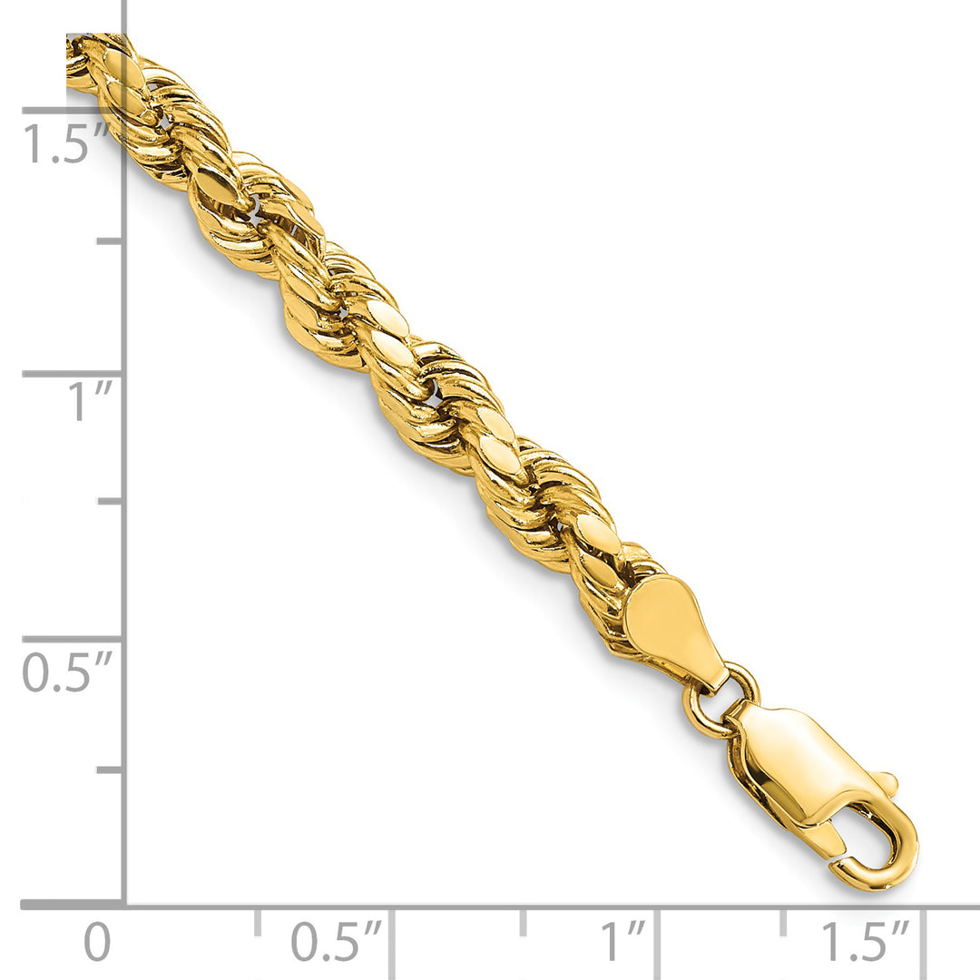 14k 4.9mm Semi-solid D/C Rope Chain