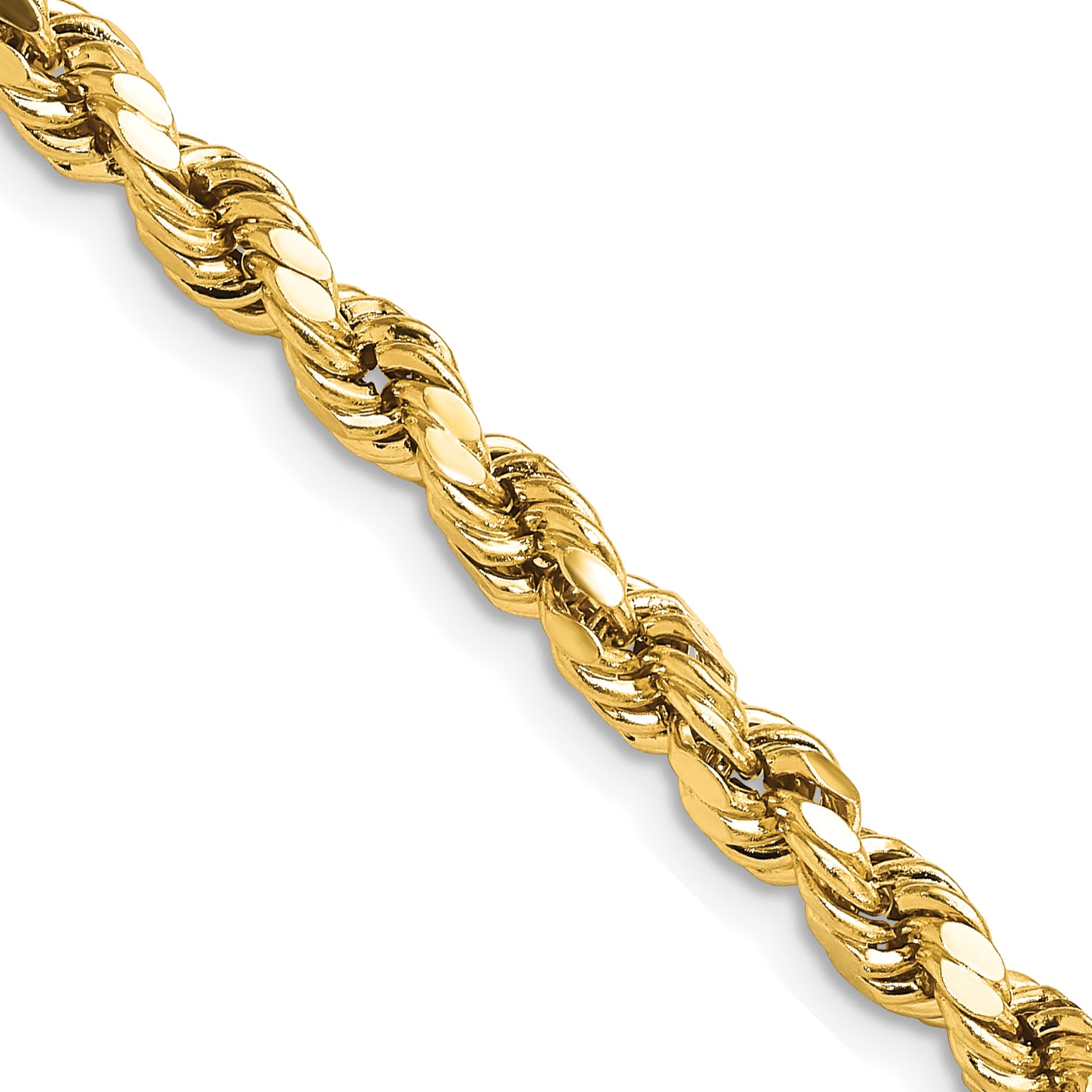 14k 4.9mm Semi-solid D/C Rope Chain