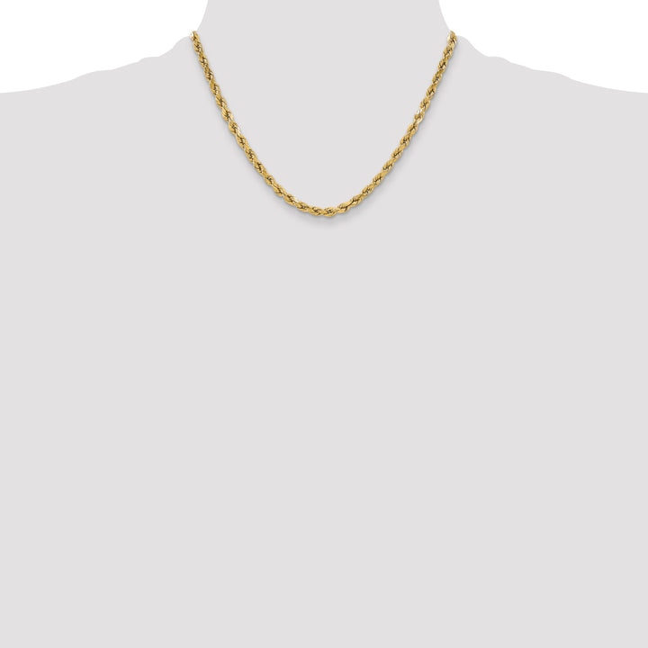14k 5.5mm Semi-solid D/C Rope Chain