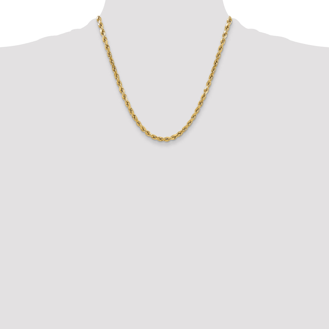 14k 5.5mm Semi-solid D/C Rope Chain