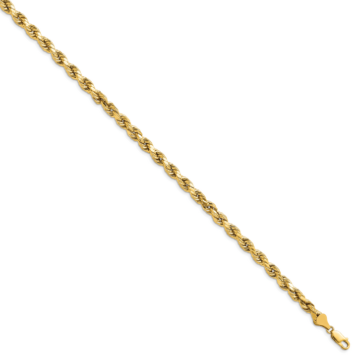 14k 5.5mm Semi-solid D/C Rope Chain