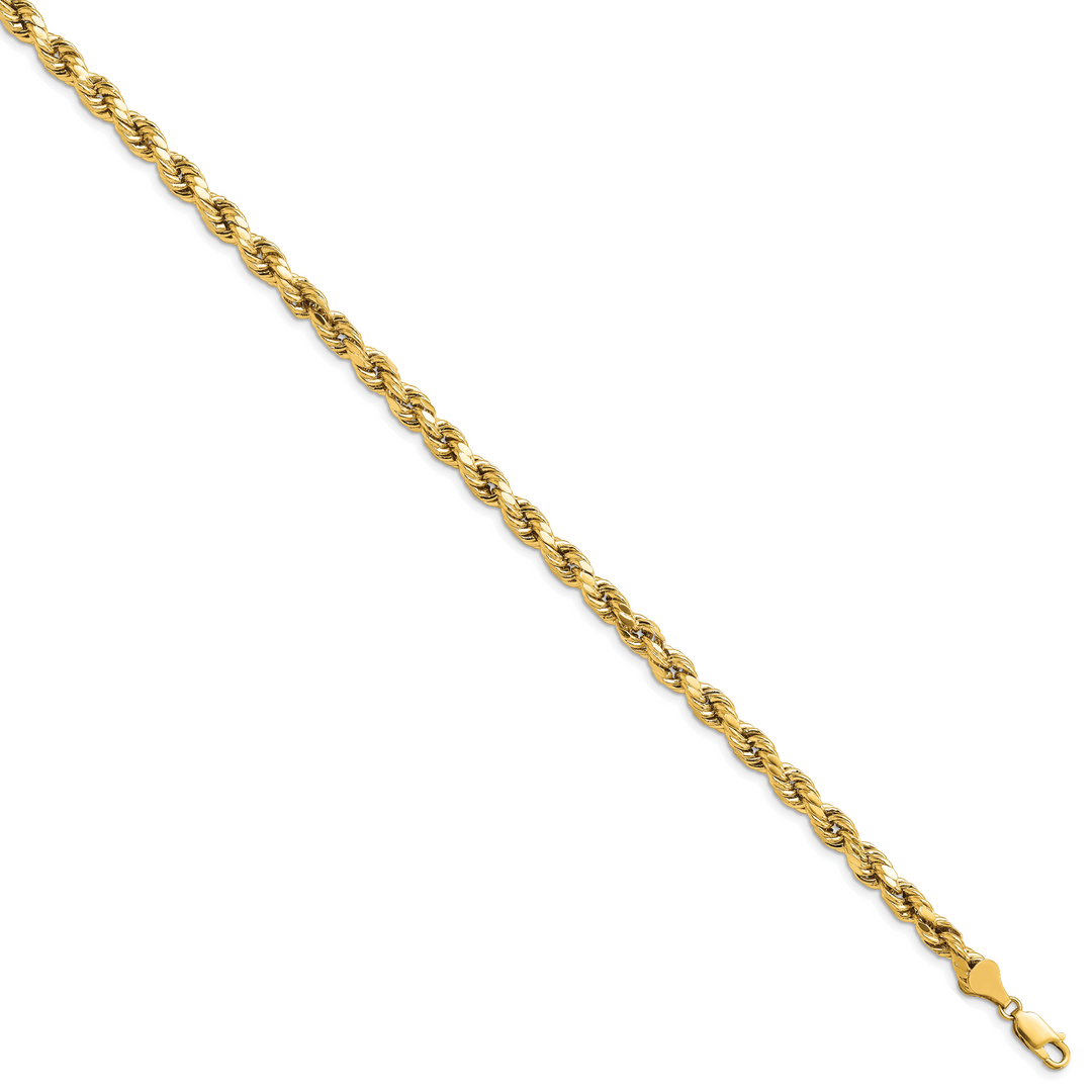 14k 5.5mm Semi-solid D/C Rope Chain