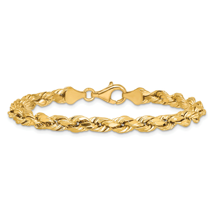 14k 5.5mm Semi-solid D/C Rope Chain