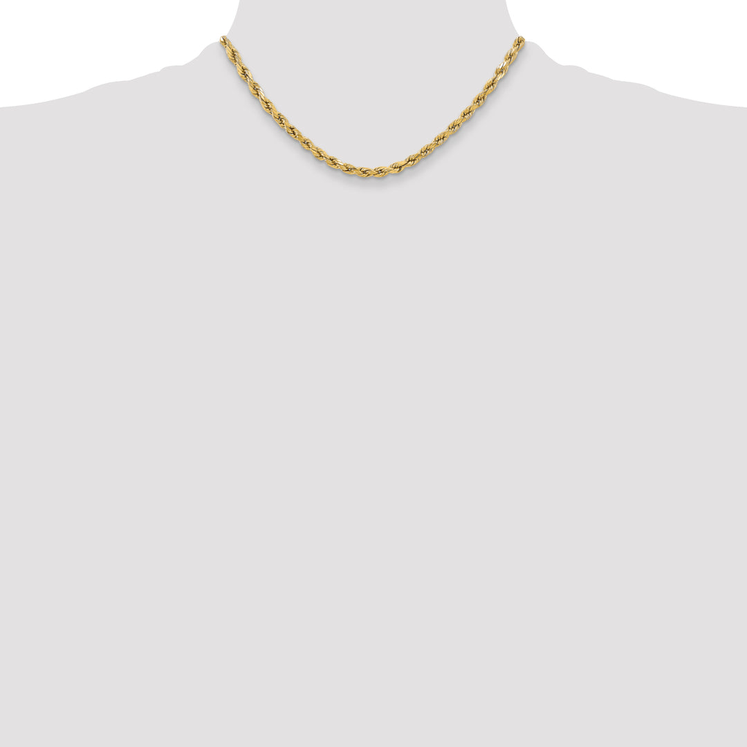 14k 5.5mm Semi-solid D/C Rope Chain