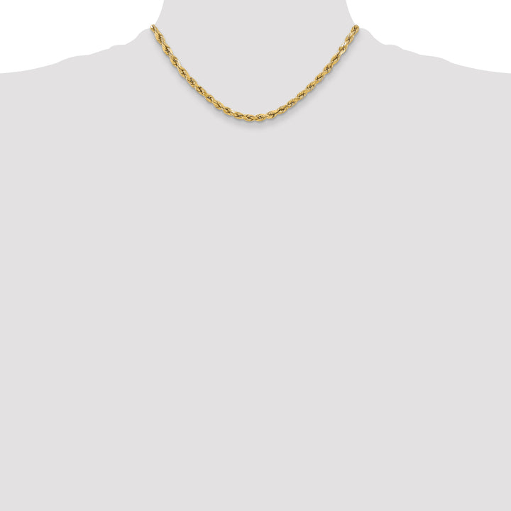 14k 5.5mm Semi-solid D/C Rope Chain
