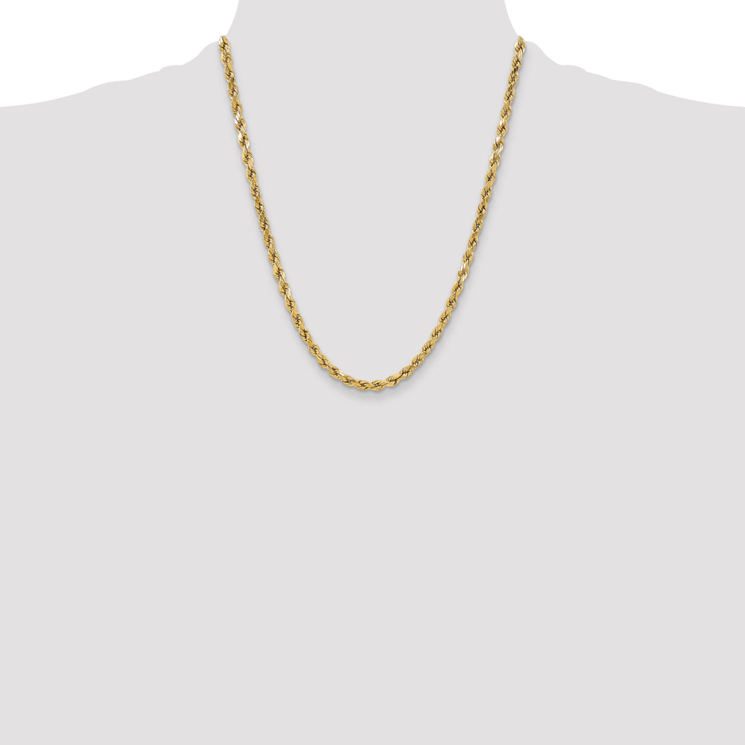 14k 5.5mm Semi-solid D/C Rope Chain