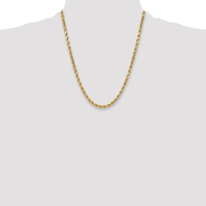 14k 5.5mm Semi-solid D/C Rope Chain