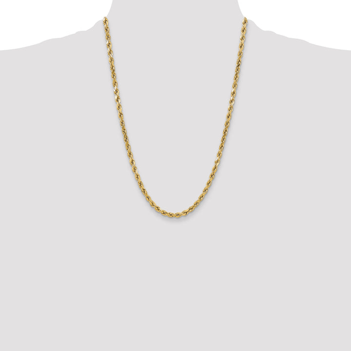 14k 5.5mm Semi-solid D/C Rope Chain