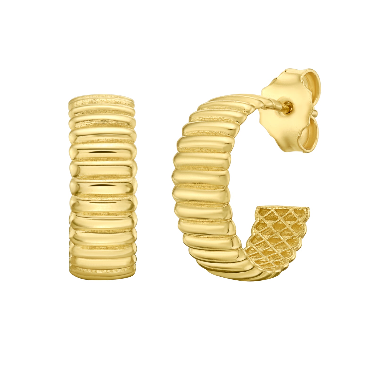 14K Tubogas C-Hoops