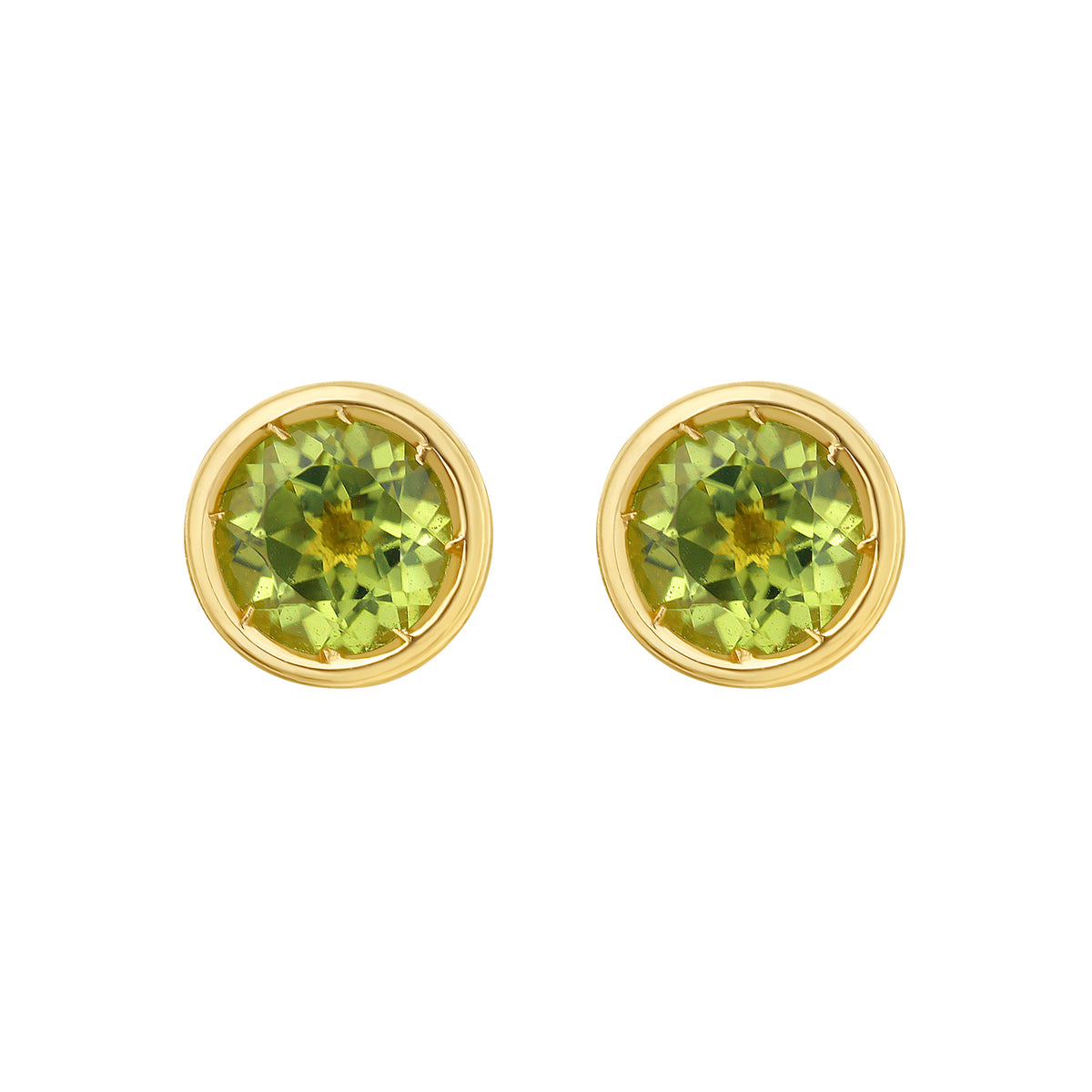 14K Peridot Birthstone Earrings